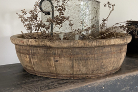 Oud houten olijfbak 60,5 cm