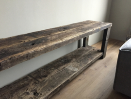 Eiken wagondelen tv meubel -Milou- op maat gemaakt