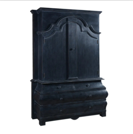 Houten buikkast old black