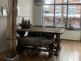 Eiken wagondelen eettafel -Iris-