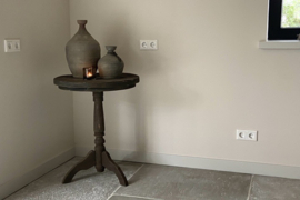 Oud houten wijntafel 61 cm