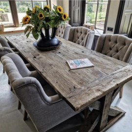 Eiken wagondelen eettafel -Iris-