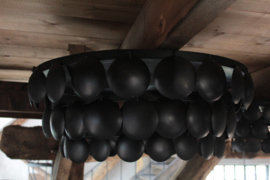 Plafonnière schijvenlamp zwart 70 cm