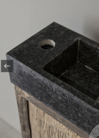 Landelijk toiletmeubel robuust hout
