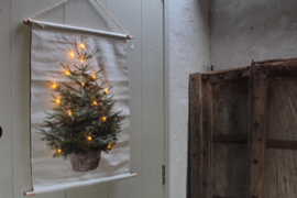 Decoratiedoek kerstboom met lichtjes