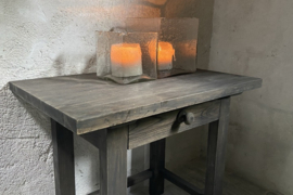 Tafeltje/sidetable met lade, nachtkastje