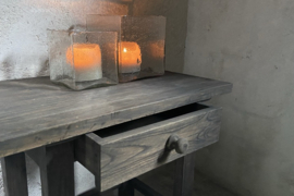 Tafeltje/sidetable met lade, nachtkastje