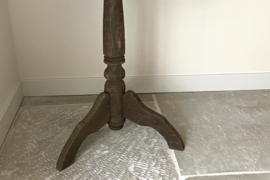 Oud houten wijntafel 61 cm