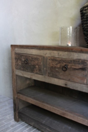 Houten sidetable met lades