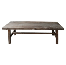 Oud houten salontafel 120x50 cm