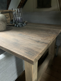Landelijke eettafel teak, A-poot