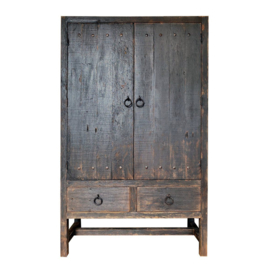 Kast robuust 2 deurs met lades (3 kleuren)