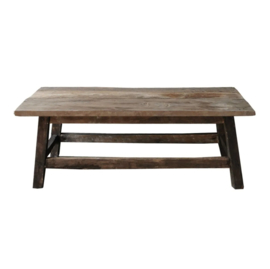 Oud houten salontafel 120x50 cm