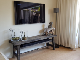 Eiken wagondelen tv meubel -Lieke- op maat gemaakt