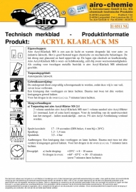 Airo MS Blanke lak Acryl 2:1 - 1ltr