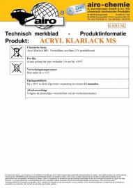 Airo MS Blanke lak Acryl 2:1 - 1ltr