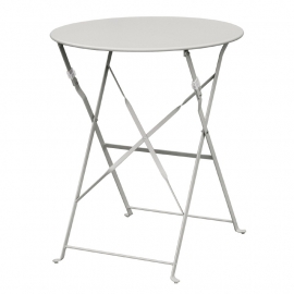 BOLERO RONDE STALEN OPKLAPBARE TAFEL GRIJS 59,5CM