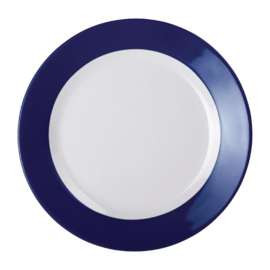 Kristallon Gala melamine borden met blauwe rand 23cm