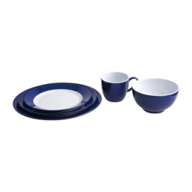 Kristallon Gala melamine borden met blauwe rand 23cm