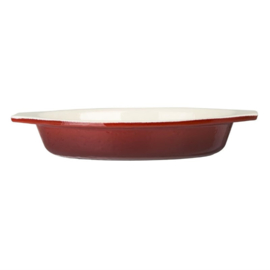 Vogue ovale gietijzeren gratineerschaal rood 0,65ltr