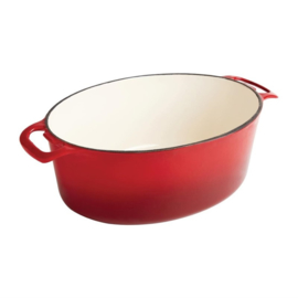 VOGUE OVALE INDUCTIE BRAADPAN ROOD 5L