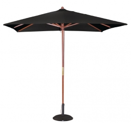 Bolero vierkante zwarte parasol 2,5 meter