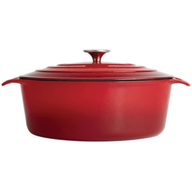 VOGUE OVALE INDUCTIE BRAADPAN ROOD 5L