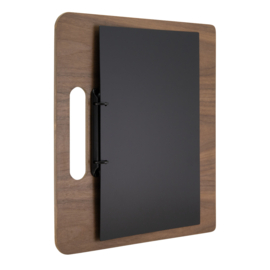 Menubord WALNUT CHOPPING BOARD A4 met ringen