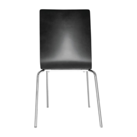 Bolero stoel met vierkante rug zwart