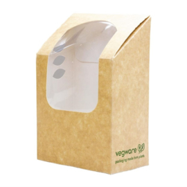 VEGWARE COMPOSTEERBARE TORTILLADOZEN MET PLA-VENSTER (500 STUKS)