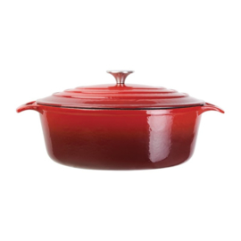 VOGUE OVALE INDUCTIE BRAADPAN ROOD 6L