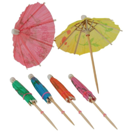 Papieren parasol cocktailprikkers assorti