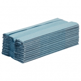 JANTEX C-GEVOUWEN HANDDOEKEN 1-LAAGS BLAUW (2850 VELLEN) (12 STUKS)