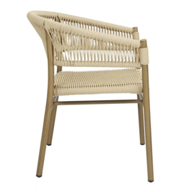 BOLERO FLORENCE NATUURLIJK TOUW TWIST RIETEN STOELEN (PAK VAN 2)