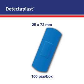 Detectaplast detect. pleister waterafstotend blauw 25x72mm