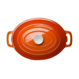 VOGUE OVALE INDUCTIE BRAADPAN ORANJE 6L