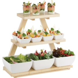 APS piramidevormige houten buffetstandaard esdoornhout