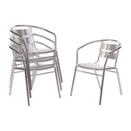 Bolero stapelbare aluminium stoel