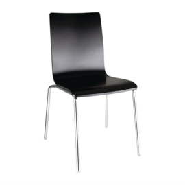 Bolero stoel met vierkante rug zwart