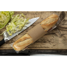 COLPAC CLASP KRAFT BAGUETTEVERPAKKING MET INSTEEKSLUITING RECYCLEBAAR (500 STUKS)