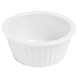 Kristallon melamine ramekins geribbeld wit 2,8cl