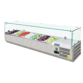 POLAR G-SERIE OPZETKOELVITRINE 7X GN 1/4