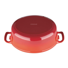 VOGUE OVALE INDUCTIE BRAADPAN ROOD 5L