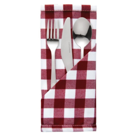 Mitre Comfort Gingham servet rood-wit 41x41cm