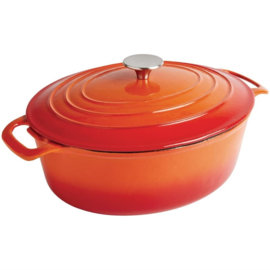 VOGUE OVALE INDUCTIE BRAADPAN ORANJE 5L