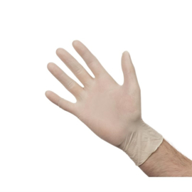 Latex handschoenen wit poedervrij