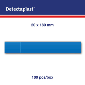 Detectaplast detect. pleister waterafstotend blauw 180x20mm