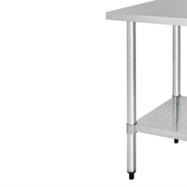 Vogue RVS werktafel zonder achteropstand 180x60cm diep