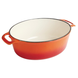 VOGUE OVALE INDUCTIE BRAADPAN ORANJE 5L