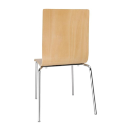 Bolero stoel met vierkante rug beuken